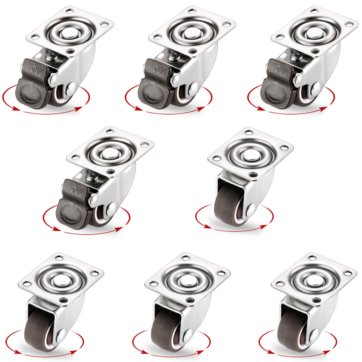 ZUOFANG 1-inch caster wheel with low profile for quiet movement of furniture