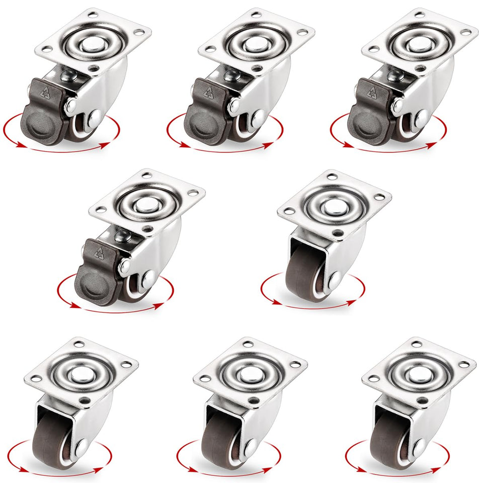 ZUOFANG 1-inch caster wheel with low profile for quiet movement of furniture