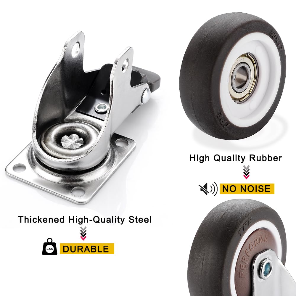 ZUOFANG braking caster locks wheel for stability on uneven surfaces