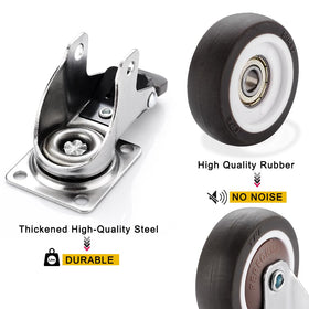 ZUOFANG braking caster locks wheel for stability on uneven surfaces