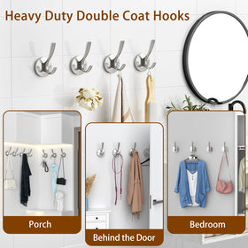 ZUONAI wall-mounted hooks ideal for entryways, bathrooms, and kitchens