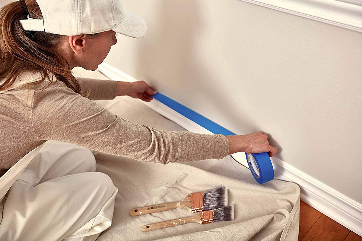 ZUPERIA canvas drop cloth used outdoors for painting projects
