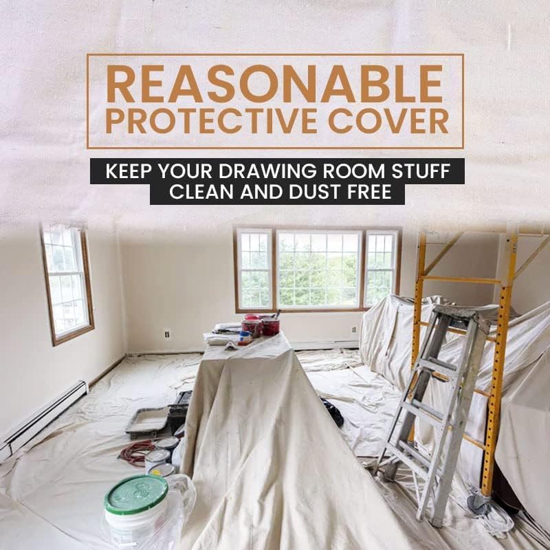 ZUPERIA canvas drop cloth made from cotton duck fabric provides sturdy coverage