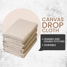Absorbent, tightly woven canvas catches drips and spills