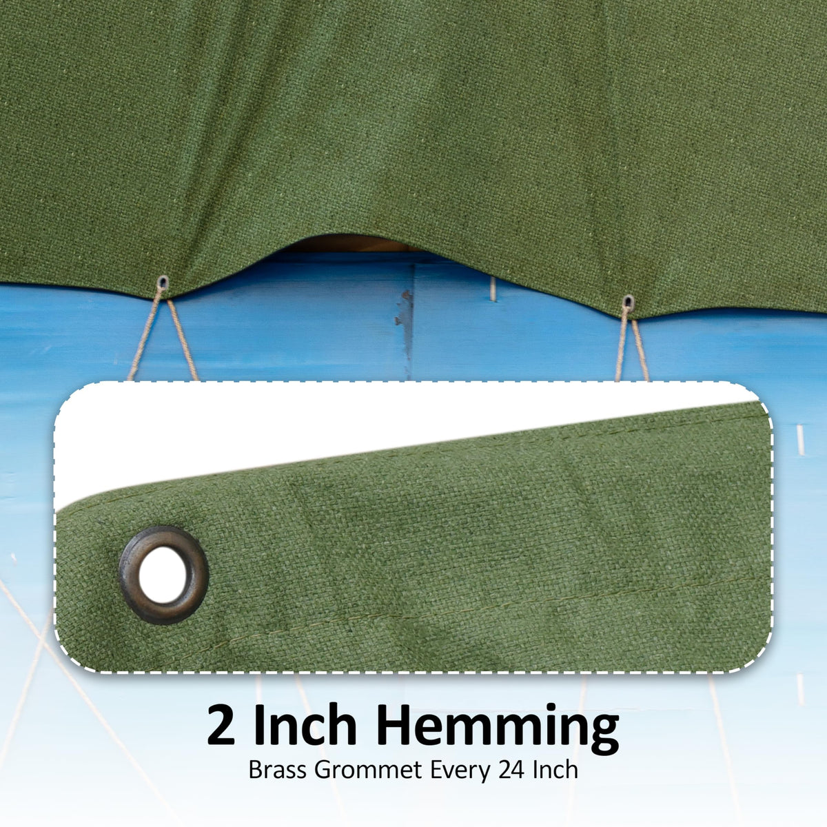 Tear-resistant multipurpose tarp suitable for rugged environments.