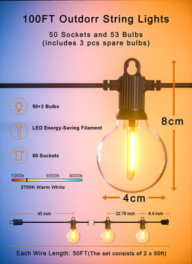 Zuske end-to-end connectable lights for longer outdoor setups.