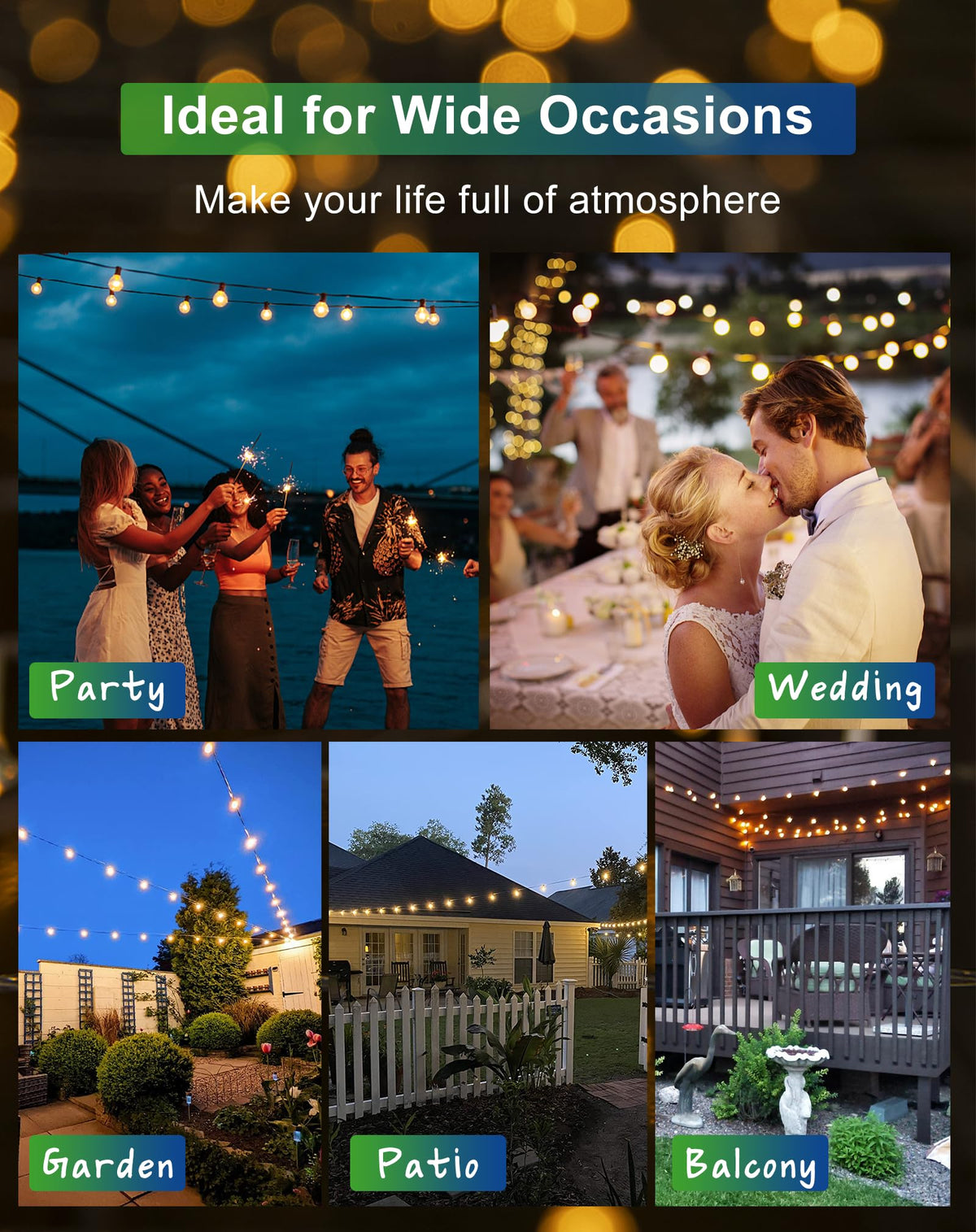 Zuske versatile setup for patio, gazebo, garden, or party spaces.