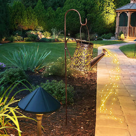 ZUSONUD metal watering can lights project waterproof outdoor illumination.