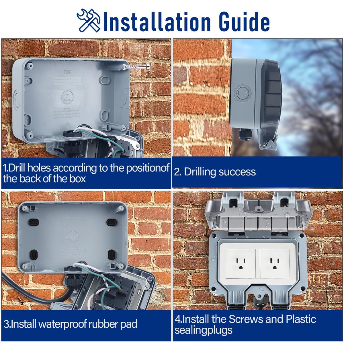 ZUYIYI extension-ready box supports lawn tools and backyard lighting.