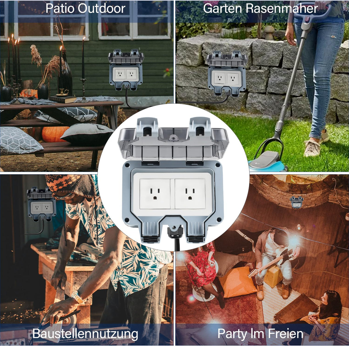 ZUYIYI durable ABS shell resists UV, heat, and dust outdoors.