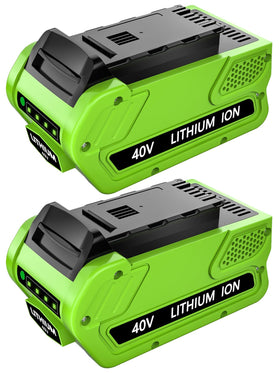Zuyitoku 40V Gen2 battery front view showing ready replacement for Greenworks tools