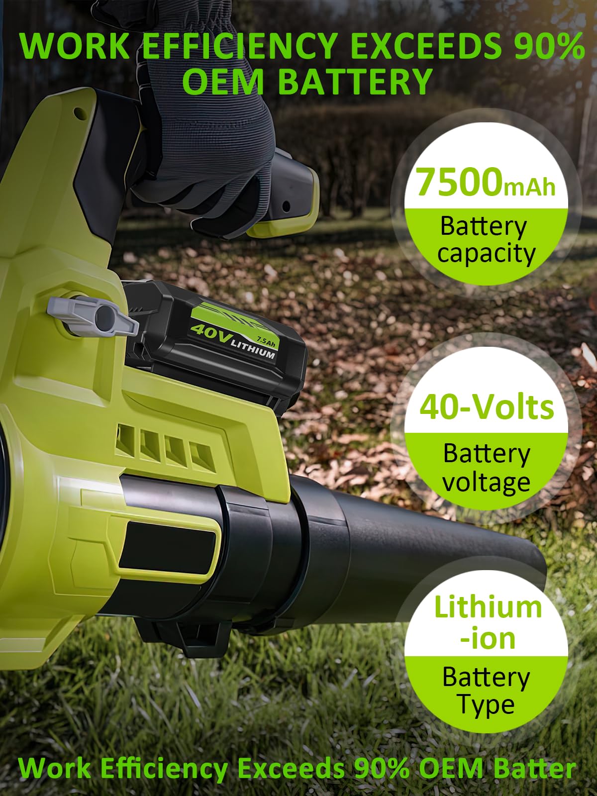 Zuyitoku 7500mAh battery emphasizes high capacity for longer work sessions