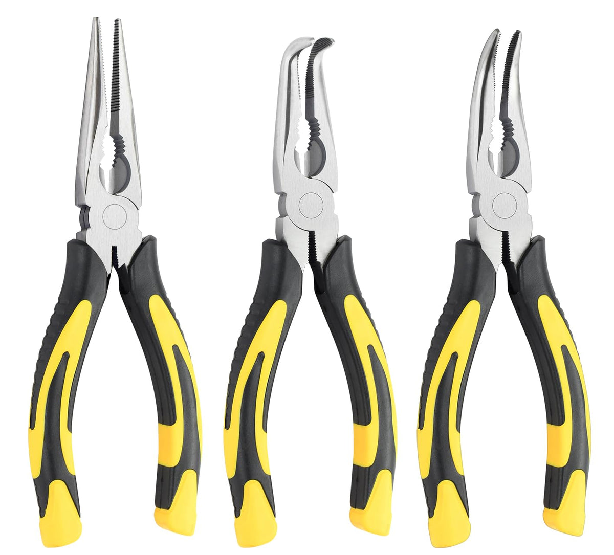 ZUZUAN 8-inch straight needle-nose pliers for precise grip in tight spaces.