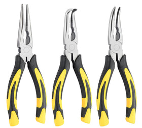 ZUZUAN 8-inch straight needle-nose pliers for precise grip in tight spaces.