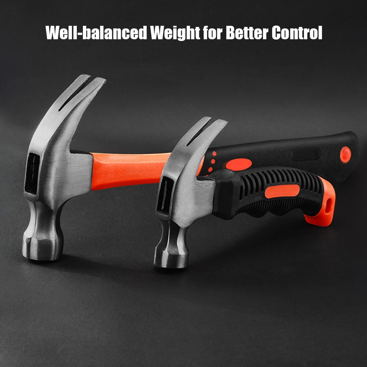 ZUZUAN 16oz fiberglass hammer angled view highlighting general purpose leverage