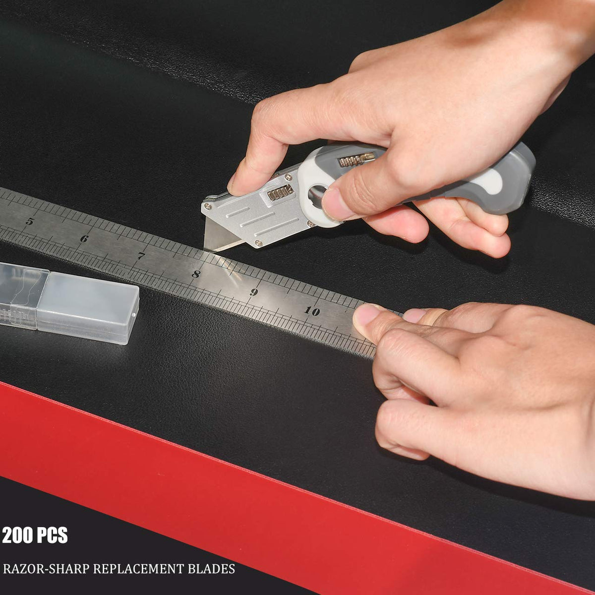 ZUZUAN blades organized in plastic cases for protected, ready-to-use storage.