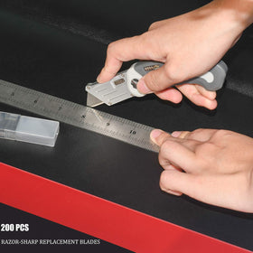ZUZUAN blades organized in plastic cases for protected, ready-to-use storage.