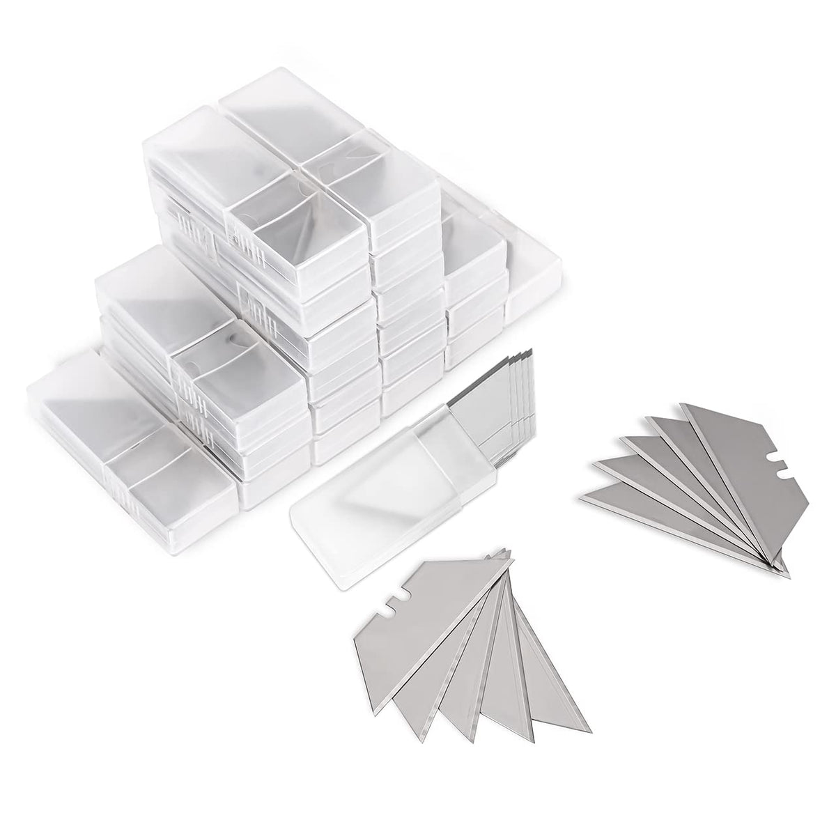 ZUZUAN SK5 utility blades in a plastic case for safe storage and quick access.