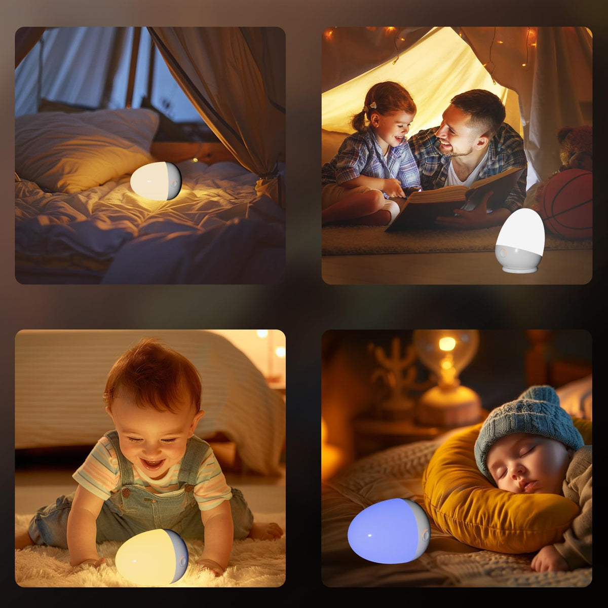 ZUZUKID Portable baby night light suitable for travel or moving between rooms.