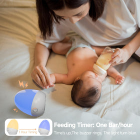 ZUZUKID Touch Egg Night Light rechargeable, ready for nights away from home.