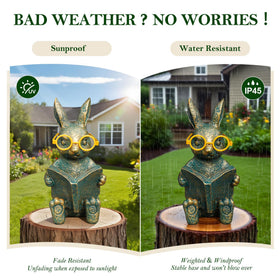 Zuzuzen Gift-ready rabbit statue ideal for kids and grandparents alike.