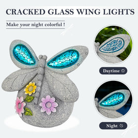 Zuzuzen dragonfly decor highlights entryways with soft, solar-powered illumination.