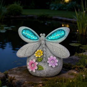 Zuzuzen dragonfly yard ornament elevates curb appeal with durable resin design.