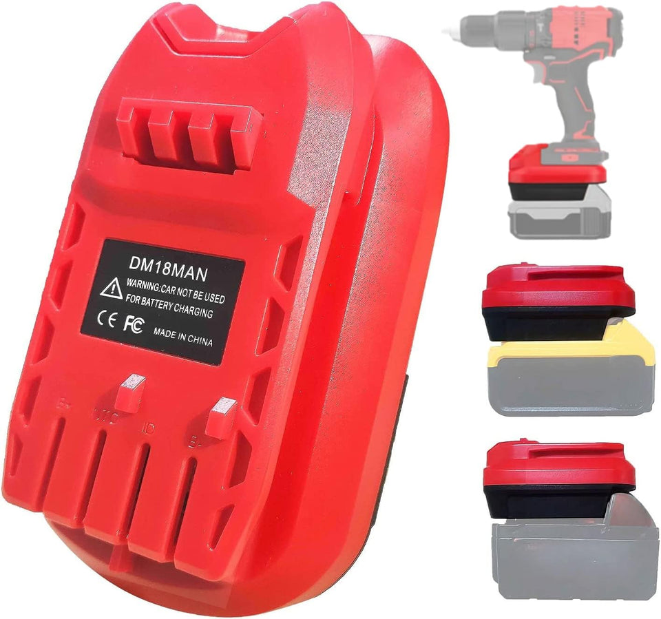 ZWDXRB DM18MAN adapter assembly showing universal compatibility for Craftsman V20 tools.