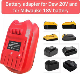 DM18MAN in use with Craftsman V20, converting DeWalt 20V battery for flexible power options.