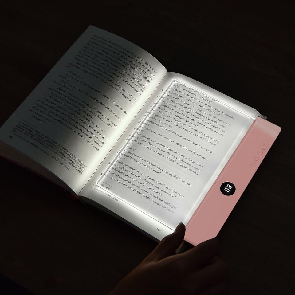 ZWJFDCBD Book Light flat panel lamp for even page illumination during night reading