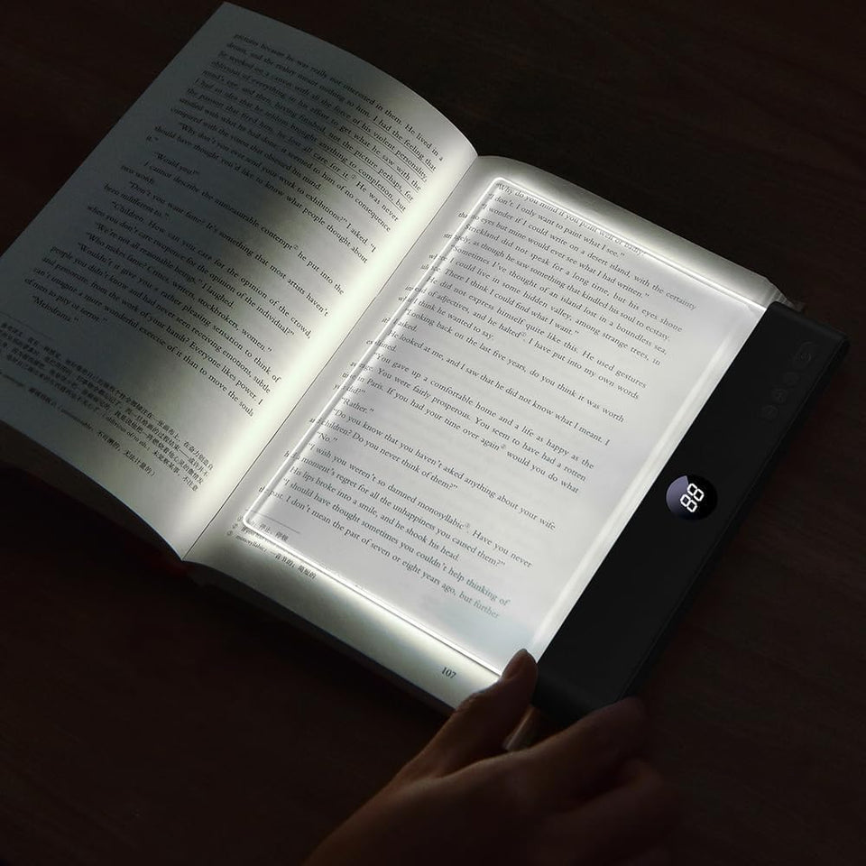 ZWJFDCBD book light with flat panel for even bedside reading