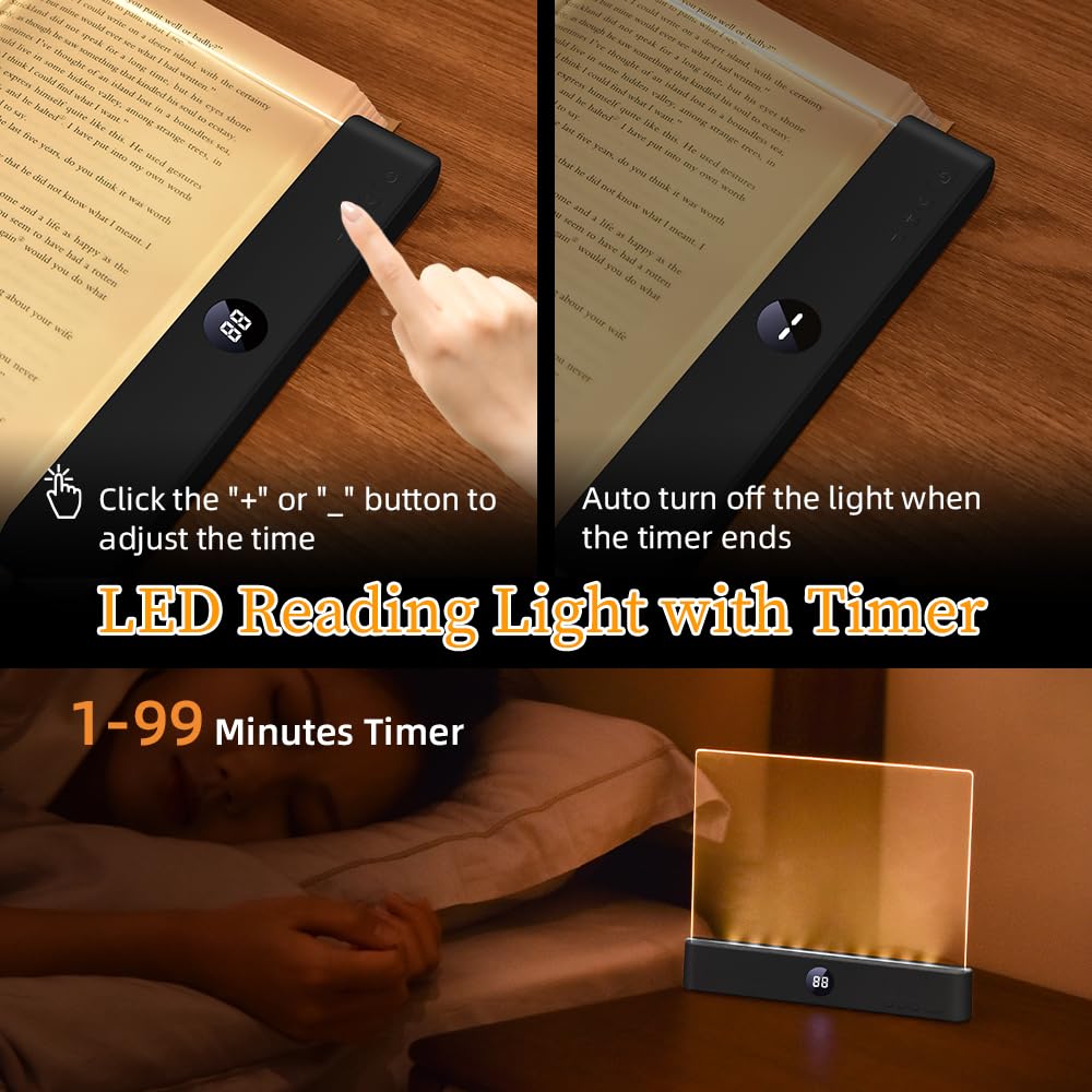 ZWJFDCBD timer-enabled book light helps manage reading time