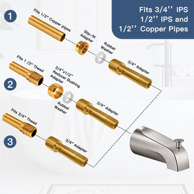 ZXFENG easy DIY tub spout install in minutes