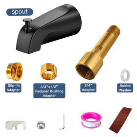 ZXFENG pull up diverter spout enables smooth tub to shower transitions