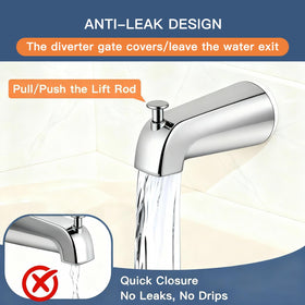 ZXFENG slip-fit tub spout mounted for universal compatibility