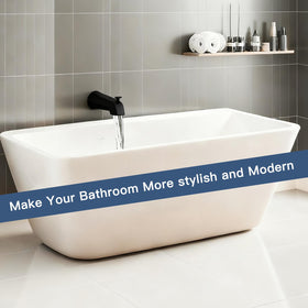 ZXFENG 5.3 inch spout length ensures ample reach for standard bathtubs