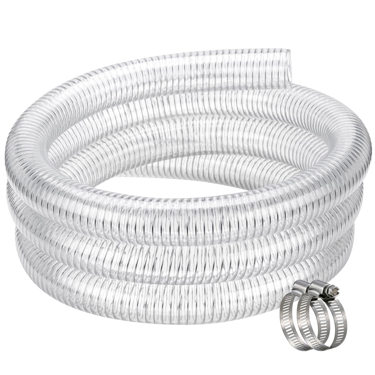 ZY-hosetube clear PVC hose 1-1/2in ID 10ft for visible flow and reliable suction