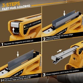Zybaiiru 90-nail magazine reduces reloads for faster project completion.