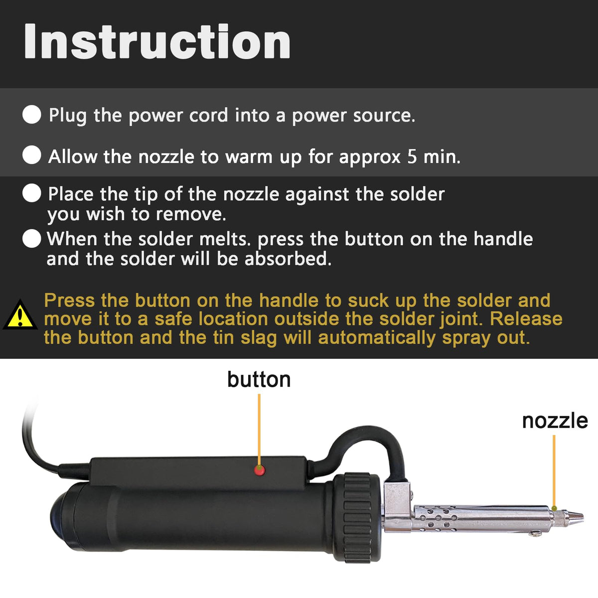 zycllycx desoldering pump nozzle set with three sizes for versatile joint fitting