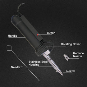 zycllycx front-view desoldering pump highlights ergonomic one-handed operation