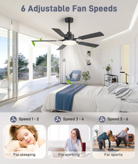 ZYD 52-inch diameter provides balanced airflow in living rooms.
