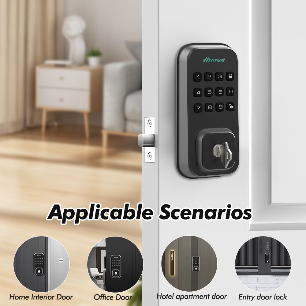 Zylenor voice unlock with Google Assistant and Alexa for hands-free entry.