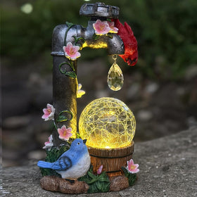 ZYLiWoo resin garden statue brightens yard and lawn with subtle glow.