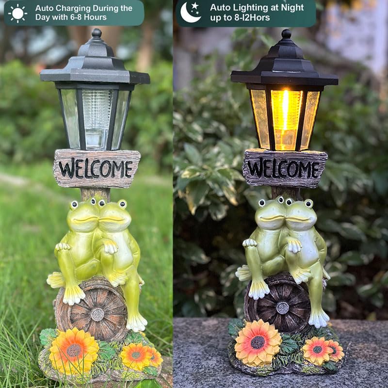 ZYLiWoo frog statue close-up shows detailed finish and playful personality.