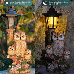 ZYLiWoo weatherproof garden owl sculpture for outdoor use on patios and beds