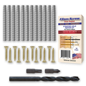 ZZEM SCREW 12-pack screws used for repairing door hinge holes in wood