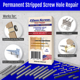 ZZEM SCREW brass hinge screws 12-pack for durable wood mounting