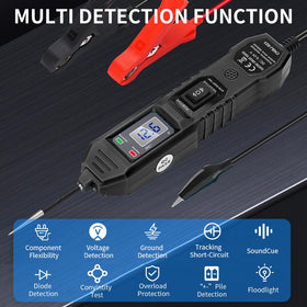 Zzxker Power Circuit Probe Tester clamp leads enable safe polarity checks.