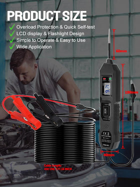 Zzxker Power Circuit Probe Tester supports 3.5–36V systems across vehicles.